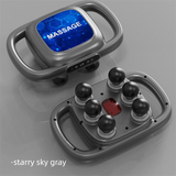Darrahopens Health & Beauty > Massage & Relaxation > Massagers 6-Head Deep Tissue Percussion Massager - Cordless Electric Muscle Gun with Red Light Therapy - 9 Speed Dual Handle Body Relaxer for Back & Legs - Starry Grey