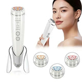 6-in-1 Beauty Device with Hot & Cold Therapy, Red/Blue Light, 3 Intensity Levels & Magnetic Dock. Deep cleansing & firming for daily skincare../Starry blue In Australia - Darrahopens