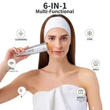 6-in-1 Beauty Device with Hot & Cold Therapy, Red/Blue Light, 3 Intensity Levels & Magnetic Dock. Deep cleansing & firming for daily skincare../Starry blue In Australia - Darrahopens