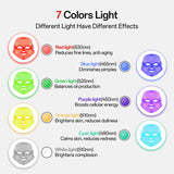Darrahopens Health & Beauty > Massage & Relaxation > Massagers 7-Color Facial Light Mask for Home Skincare – Rechargeable LED Beauty Device with 270 LEDs, One-Touch Control & Auto-Timer (Black with Gold Trim)   | Other Colors Available in Store