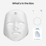 Darrahopens Health & Beauty > Massage & Relaxation > Massagers 7-Color Facial Light Mask for Home Skincare – Rechargeable LED Beauty Device with 270 LEDs, One-Touch Control & Auto-Timer (Black with Rose Gold Trim)   | Other Colors Available in Store