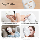 Darrahopens Health & Beauty > Massage & Relaxation > Massagers 7-Color Facial Light Mask for Home Skincare – Rechargeable LED Beauty Device with 270 LEDs, One-Touch Control & Auto-Timer (Black with Rose Gold Trim)   | Other Colors Available in Store