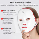 Darrahopens Health & Beauty > Massage & Relaxation > Massagers 7-Color Facial Light Mask for Home Skincare – Rechargeable LED Beauty Device with 270 LEDs, One-Touch Control & Auto-Timer (Black with Rose Gold Trim)   | Other Colors Available in Store