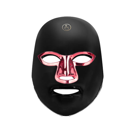 Darrahopens Health & Beauty > Massage & Relaxation > Massagers 7-Color Facial Light Mask for Home Skincare – Rechargeable LED Beauty Device with 270 LEDs, One-Touch Control & Auto-Timer (Black with Rose Gold Trim)   | Other Colors Available in Store