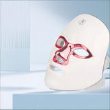 Darrahopens Health & Beauty > Massage & Relaxation > Massagers 7-Color Facial Light Mask for Home Skincare – Rechargeable LED Beauty Device with 270 LEDs, One-Touch Control & Auto-Timer (White with Rose Gold Trim)   | Other Colors Available in Store