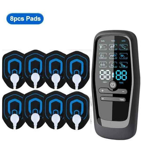 Darrahopens Health & Beauty > Massage & Relaxation > Massagers 8-Pad Digital Electric Massager with EMS, TENS & MSG