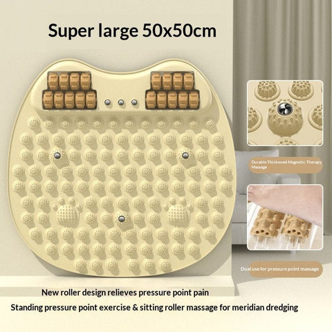 Darrahopens Health & Beauty > Massage & Relaxation > Massagers AcupressureMatwithRollers-Beige