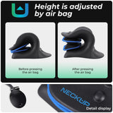 Darrahopens Health & Beauty > Massage & Relaxation > Massagers Adjustable Airbag Neck Stretcher – Ergonomic Cervical Traction Pillow with 8 Massage Points for Neck Pain Relief, Portable Spinal Alignment Device for Home, Office, and Travel Use (Black)