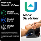 Darrahopens Health & Beauty > Massage & Relaxation > Massagers Adjustable Airbag Neck Stretcher – Ergonomic Cervical Traction Pillow with 8 Massage Points for Neck Pain Relief, Portable Spinal Alignment Device for Home, Office, and Travel Use (Black)