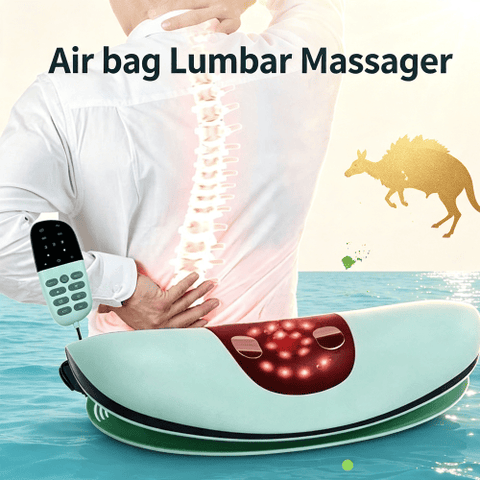 Darrahopens Health & Beauty > Massage & Relaxation > Massagers AirBag Heated Lumbar Traction Lower Back Massager & Stretcher EMS Therapy Remote