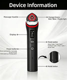 Darrahopens Health & Beauty > Massage & Relaxation > Massagers Beauty Device: Red and Blue Light, Home Use, Portable, Vibrating, Multi-Functional, with Voice Guidance, 5-Color Light Therapy, Eye Massage, Eye Care Device/"Upgrade" black beauty introducer