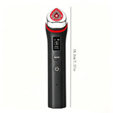 Darrahopens Health & Beauty > Massage & Relaxation > Massagers Beauty Device: Red and Blue Light, Home Use, Portable, Vibrating, Multi-Functional, with Voice Guidance, 5-Color Light Therapy, Eye Massage, Eye Care Device/"Upgrade" black beauty introducer