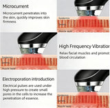 Darrahopens Health & Beauty > Massage & Relaxation > Massagers Beauty Device: Red and Blue Light, Home Use, Portable, Vibrating, Multi-Functional, with Voice Guidance, 5-Color Light Therapy, Eye Massage, Eye Care Device/"Upgrade" pink beauty introducer