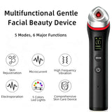 Beauty Device: Red and Blue Light, Home Use, Portable, Vibrating, Multi-Functional, with Voice Guidance, 5-Color Light Therapy, Eye Massage, Eye Care Device/"Upgrade" pink beauty introducer