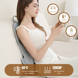Darrahopens Health & Beauty > Massage & Relaxation > Massagers Beige Slim Wireless Shiatsu Back Massager Cushion - Rechargeable Heated Massage Pad for Full Back Relief
