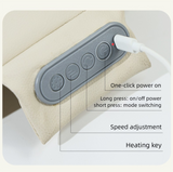 Darrahopens Health & Beauty > Massage & Relaxation > Massagers Beige Slim Wireless Shiatsu Back Massager Cushion - Rechargeable Heated Massage Pad for Full Back Relief