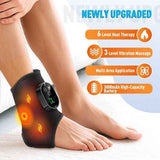 Darrahopens Health & Beauty > Massage & Relaxation > Massagers Black Cordless Ankle Heating Pad, Foot and Ankle Massager with Heat Foot Renew Triple