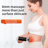 Darrahopens Health & Beauty > Massage & Relaxation > Massagers Black Grey Mini Hot Cold Massage Gun with10 Heads - 6 Intensity Dual Thermal Therapy Deep Muscle Reliever for Gym Fitness Recovery