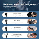 Darrahopens Health & Beauty > Massage & Relaxation > Massagers Black**Portable Deep Tissue Massager | 6-Speed & 4 Heads & 15-Min Timer｜Professional Muscle Recovery, Anytime Anywhere**