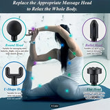 Darrahopens Health & Beauty > Massage & Relaxation > Massagers Black**Portable Deep Tissue Massager | 6-Speed & 4 Heads & 15-Min Timer｜Professional Muscle Recovery, Anytime Anywhere**
