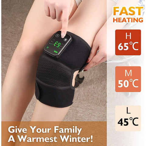Darrahopens Health & Beauty > Massage & Relaxation > Massagers Cordless Heating Knee Pad With Massage Function - Black