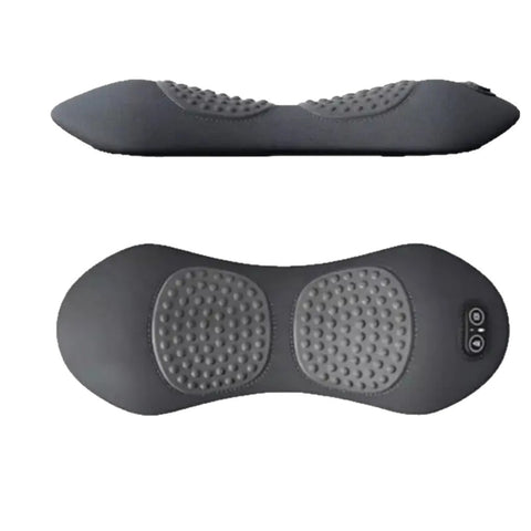 Darrahopens Health & Beauty > Massage & Relaxation > Massagers Dark Grey 3-in-1 Heated Back Stretcher with Vibration Massage & Traction Lift — Memory Foam Lumbar Support Cushion for Home Therapy and Pain Relief