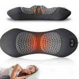 Darrahopens Health & Beauty > Massage & Relaxation > Massagers Dark Grey 3-in-1 Heated Back Stretcher with Vibration Massage & Traction Lift — Memory Foam Lumbar Support Cushion for Home Therapy and Pain Relief