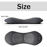 Darrahopens Health & Beauty > Massage & Relaxation > Massagers Dark Grey 3-in-1 Heated Back Stretcher with Vibration Massage & Traction Lift — Memory Foam Lumbar Support Cushion for Home Therapy and Pain Relief