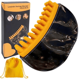 Darrahopens Health & Beauty > Massage & Relaxation > Massagers Dual-Sided Lymphatic Massage Brush: Silicone Boosts Circulation, Gua Sha Lifts, Wet & Dry Use, Essential Home Sculpting Tool（black)