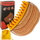 Darrahopens Health & Beauty > Massage & Relaxation > Massagers Dual-Sided Lymphatic Massage Brush: Silicone Boosts Circulation, Gua Sha Lifts, Wet & Dry Use, Essential Home Sculpting Tool(Deep wood grain)