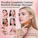 Darrahopens Health & Beauty > Massage & Relaxation > Massagers Dual-Sided Lymphatic Massage Brush: Silicone Boosts Circulation, Gua Sha Lifts, Wet & Dry Use, Essential Home Sculpting Tool(shallow wooden-grain)