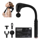 Darrahopens Health & Beauty > Massage & Relaxation > Massagers Everfit Massage Gun U-shaped Extended Handle Percussion Massager 4 Heads