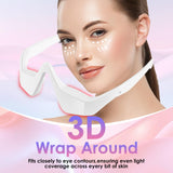 Darrahopens Health & Beauty > Massage & Relaxation > Massagers Eye Contour Beauty Goggles – Portable Anti-Aging Eye Massager with Vibration & Light Function, Lightweight Design for Wrinkle Reduction and Dark Circle Minimization – Ideal for Daily Skincare Routine (White)