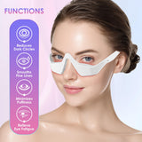 Darrahopens Health & Beauty > Massage & Relaxation > Massagers Eye Contour Beauty Goggles – Portable Anti-Aging Eye Massager with Vibration & Light Function, Lightweight Design for Wrinkle Reduction and Dark Circle Minimization – Ideal for Daily Skincare Routine (White)