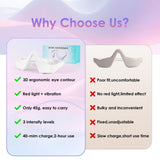 Darrahopens Health & Beauty > Massage & Relaxation > Massagers Eye Contour Beauty Goggles – Portable Anti-Aging Eye Massager with Vibration & Light Function, Lightweight Design for Wrinkle Reduction and Dark Circle Minimization – Ideal for Daily Skincare Routine (White)
