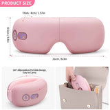 Darrahopens Health & Beauty > Massage & Relaxation > Massagers Eye Massager with Heat, Vibration and Warm Compress, Smart Sleeping Eyes Mask with Bluetooth Can Connect with Phone for Music,Gift for Mother's Day