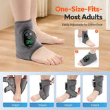 Darrahopens Health & Beauty > Massage & Relaxation > Massagers GRAY Cordless Ankle Heating Pad, Foot and Ankle Massager with Heat Foot Renew Triple