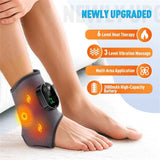 Darrahopens Health & Beauty > Massage & Relaxation > Massagers GRAY Cordless Ankle Heating Pad, Foot and Ankle Massager with Heat Foot Renew Triple
