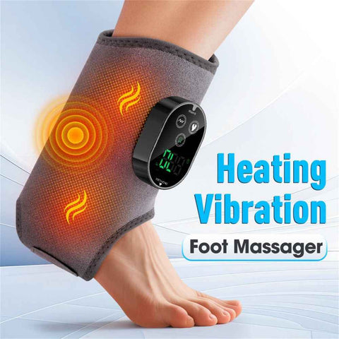 Darrahopens Health & Beauty > Massage & Relaxation > Massagers GRAY Cordless Ankle Heating Pad, Foot and Ankle Massager with Heat Foot Renew Triple