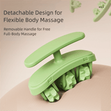 Darrahopens Health & Beauty > Massage & Relaxation > Massagers Green and White Removable Adjustable Wrap-Around Muscle Roller - 11-Wheel Deep Tissue Massager for Legs, Arms & Body