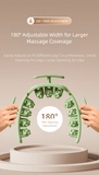 Darrahopens Health & Beauty > Massage & Relaxation > Massagers Green Removable Adjustable Wrap-Around Muscle Roller - 11-Wheel Deep Tissue Massager for Legs, Arms & Body