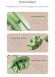 Darrahopens Health & Beauty > Massage & Relaxation > Massagers Green Removable Adjustable Wrap-Around Muscle Roller - 11-Wheel Deep Tissue Massager for Legs, Arms & Body