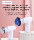Darrahopens Health & Beauty > Massage & Relaxation > Massagers Grey Lightweight Mini Hot Cold Massage Gun with 6 Heads - 6 Intensity Dual Thermal Therapy Muscle Reliever for Portable Body Recovery