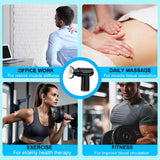 Darrahopens Health & Beauty > Massage & Relaxation > Massagers Grey Lightweight Mini Hot Cold Massage Gun with 6 Heads - 6 Intensity Dual Thermal Therapy Muscle Reliever for Portable Body Recovery