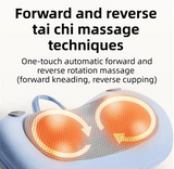 Darrahopens Health & Beauty > Massage & Relaxation > Massagers Grey Wireless Rechargeable Cervical & Lumbar Massager Pillow with 4 High/Low Massage Points, 42°C Constant Heat, 3 Speeds and Adjustable Strap – Multifunctional Shiatsu Back Massage Cushion for Neck Waist Shoulder Relief