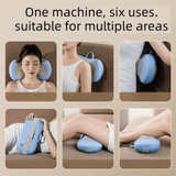 Darrahopens Health & Beauty > Massage & Relaxation > Massagers Grey Wireless Rechargeable Cervical & Lumbar Massager Pillow with 4 High/Low Massage Points, 42°C Constant Heat, 3 Speeds and Adjustable Strap – Multifunctional Shiatsu Back Massage Cushion for Neck Waist Shoulder Relief