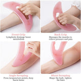 Darrahopens Health & Beauty > Massage & Relaxation > Massagers Gua Sha Massager Large Pink For Lymphatic Drainage Cellulite Massage Face Back Pain Relief