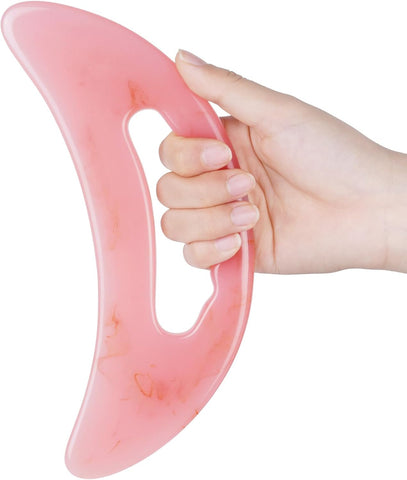 Darrahopens Health & Beauty > Massage & Relaxation > Massagers Gua Sha Massager Large Pink For Lymphatic Drainage Cellulite Massage Face Back Pain Relief