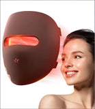 Darrahopens Health & Beauty > Massage & Relaxation > Massagers High-Performance 3D LED Beauty Mask – 4 Light Modes, 328 LEDs, Wireless Operation, Adjustable Timer, Lightweight & Flexible Fit – Reveal Radiant Skin (Brown)