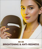 Darrahopens Health & Beauty > Massage & Relaxation > Massagers High-Performance 3D LED Beauty Mask – 4 Light Modes, 328 LEDs, Wireless Operation, Adjustable Timer, Lightweight & Flexible Fit – Reveal Radiant Skin (Brown)